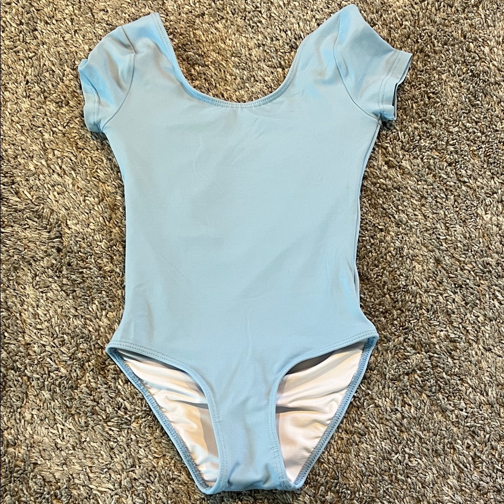 Girl’s Ballet Rosa Light Blue Cap Sleeve Ballet Leotard Size 6